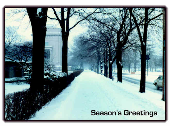 Snowy Sidewalk Near MIT Card